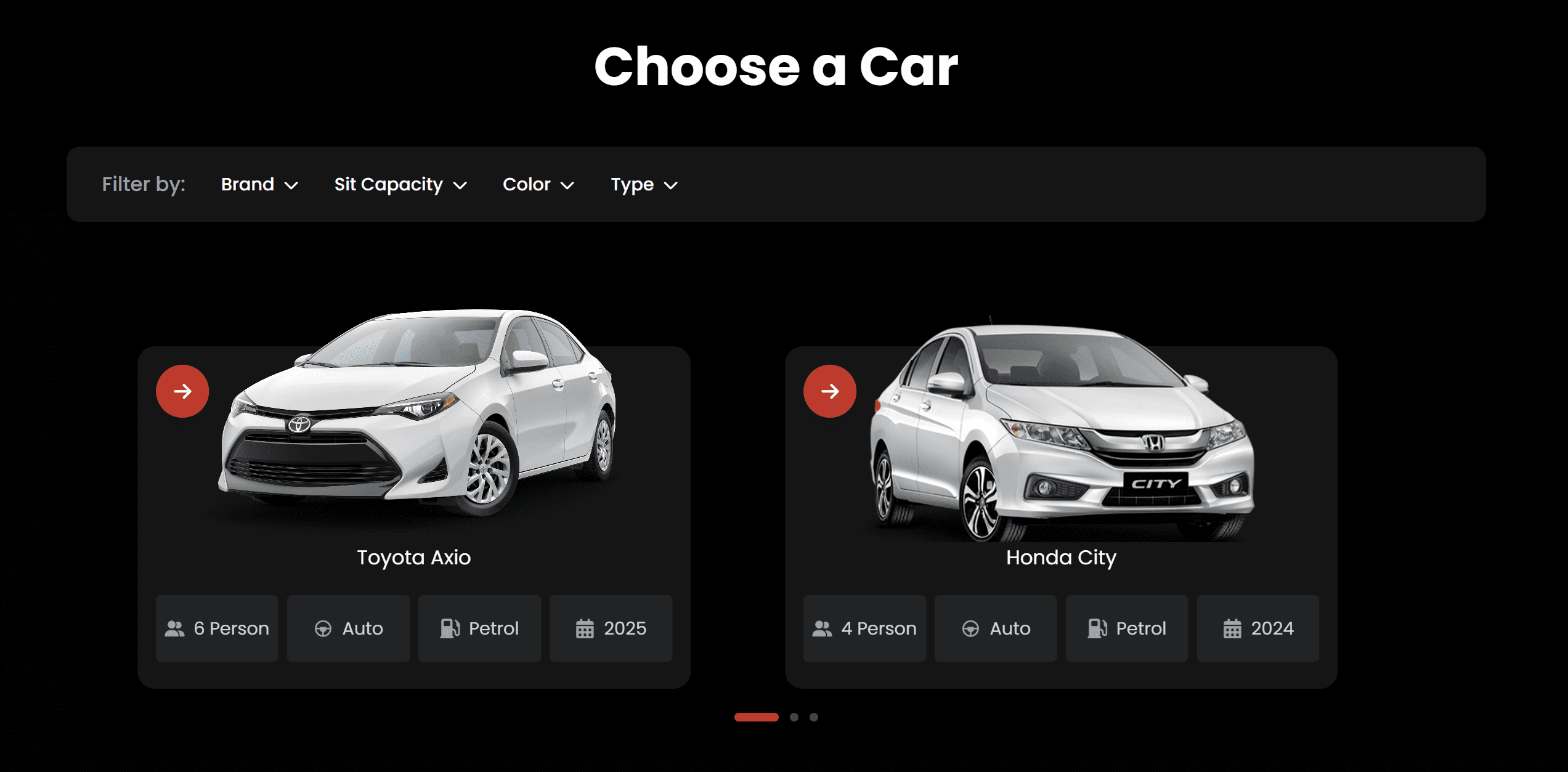 Vehicle selection